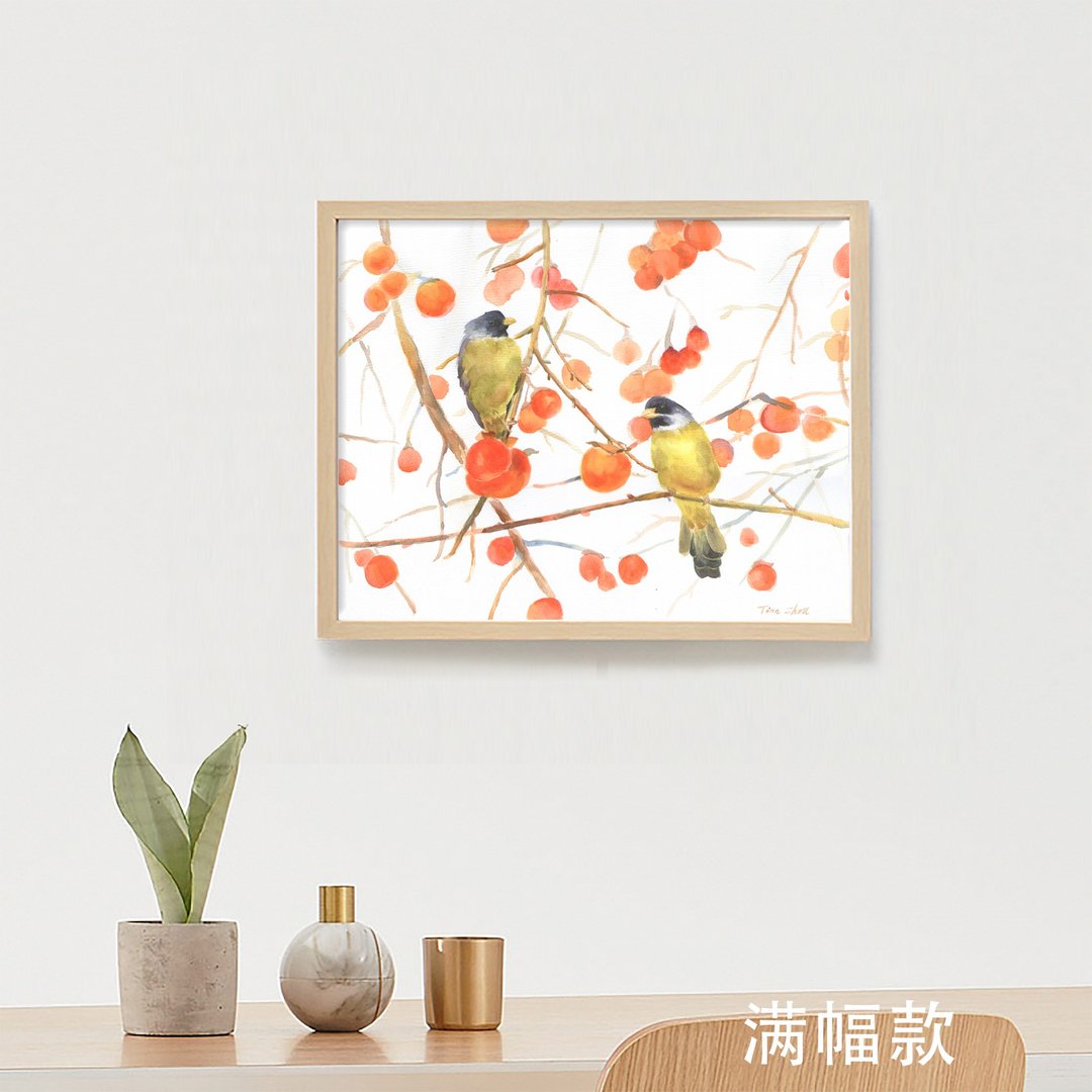 事事如意+报喜鸟/开运挂画/吉祥如意裝飾畫/餐厅客厅布置/开运礼 - 海报/装饰画/版画 - 纸 