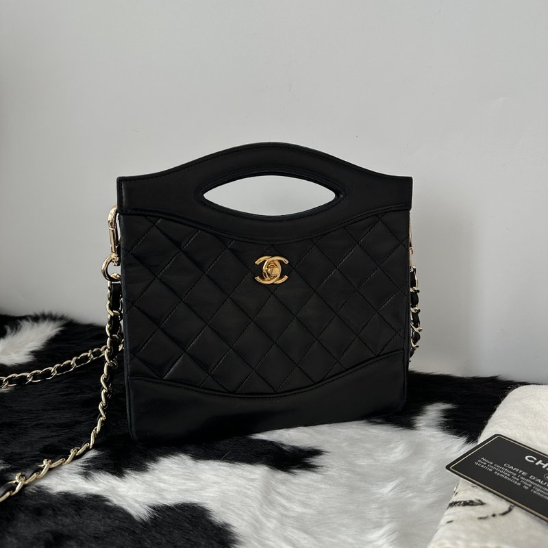 Chanel 香奈儿 Mini CC 旋扣托特包 - 侧背包/斜挎包 - 真皮 黑色