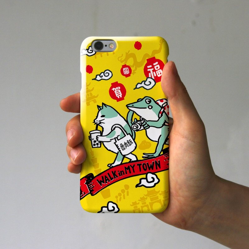 iPhone case Let's take a walk - 手机壳/手机套 - 塑料 黄色