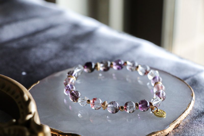 时尚冰种超七巴西水晶手链原矿设计 / 超级七幸运 - 手链/手环 - 宝石 