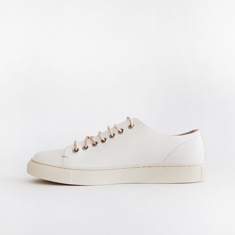 KOOW 像没有一样的白 小白鞋女 百搭系带真皮板鞋 低帮平底女款 - 女款休闲鞋 - 真皮 白色