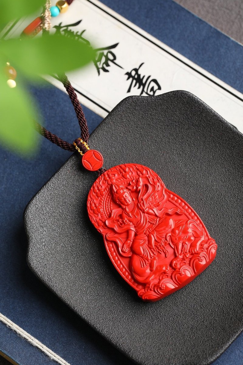 天然原矿朱砂精品红砂十二生肖守护神吊坠 朱砂含量95%以上 - 项链 - 宝石 