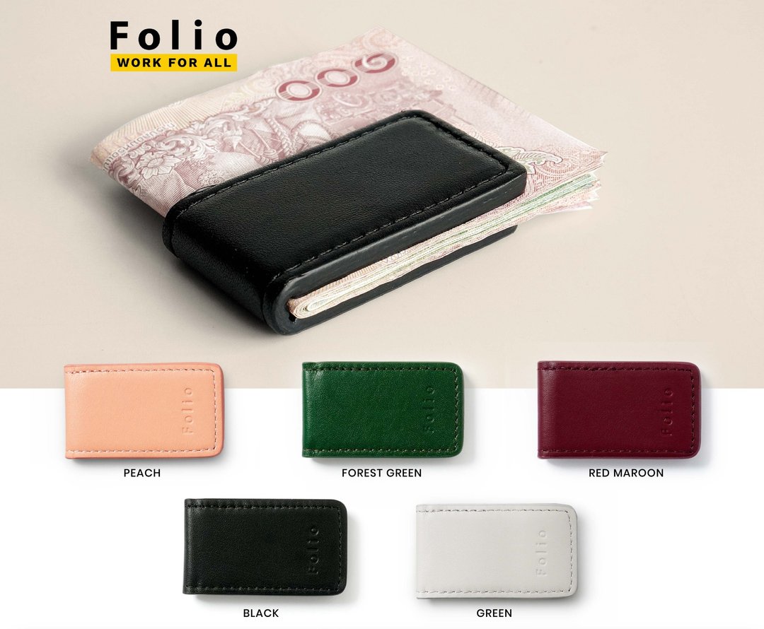 Folio : Money Clip - 真皮 Nappa 皮革名片夹/钞票夹，强力磁吸 - 皮夹/钱包 - 真皮 