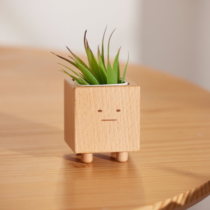 【小盆景】男女朋友送礼 礼物 小盆兽 多肉盆栽座 定制 - 植栽/盆栽 - 木头 多色