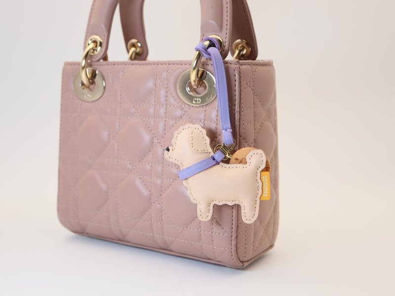 贵宾犬皮革联系吊饰 - 包含NFC - 吊饰 - 真皮 多色