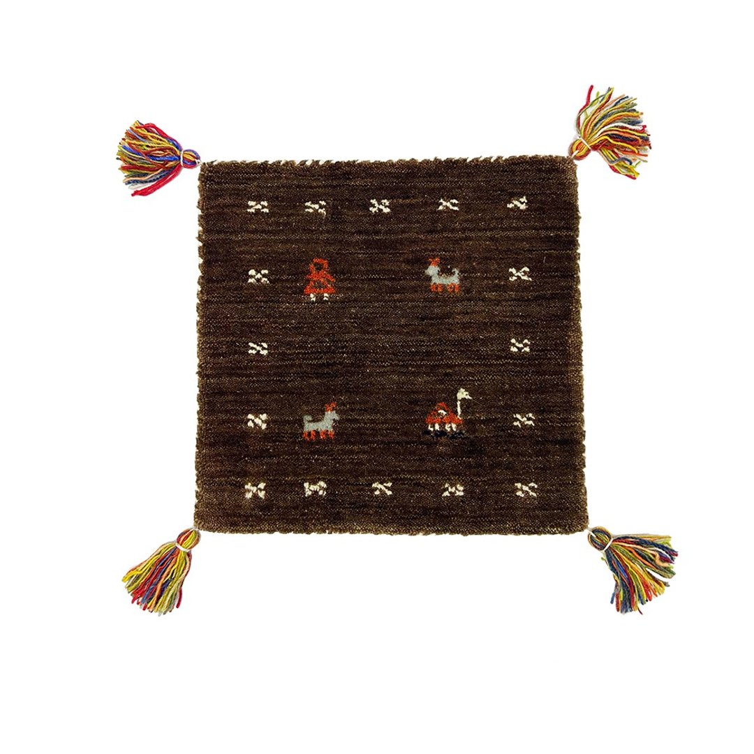 tribal symbol mats_coffee 彩色复古系打印度手工小毯 - 地垫/地毯 - 羊毛 咖啡色