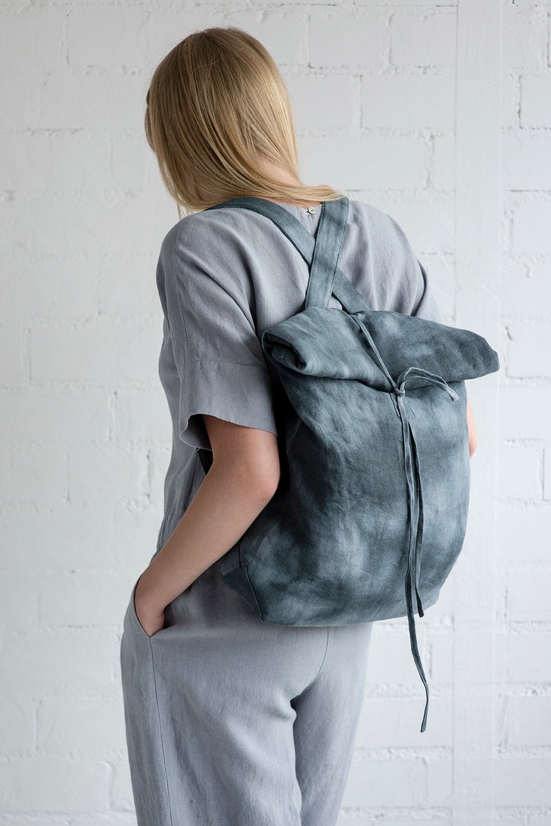 Linen Backpack Motumo – 17B3 - 后背包/双肩包 - 亚麻 