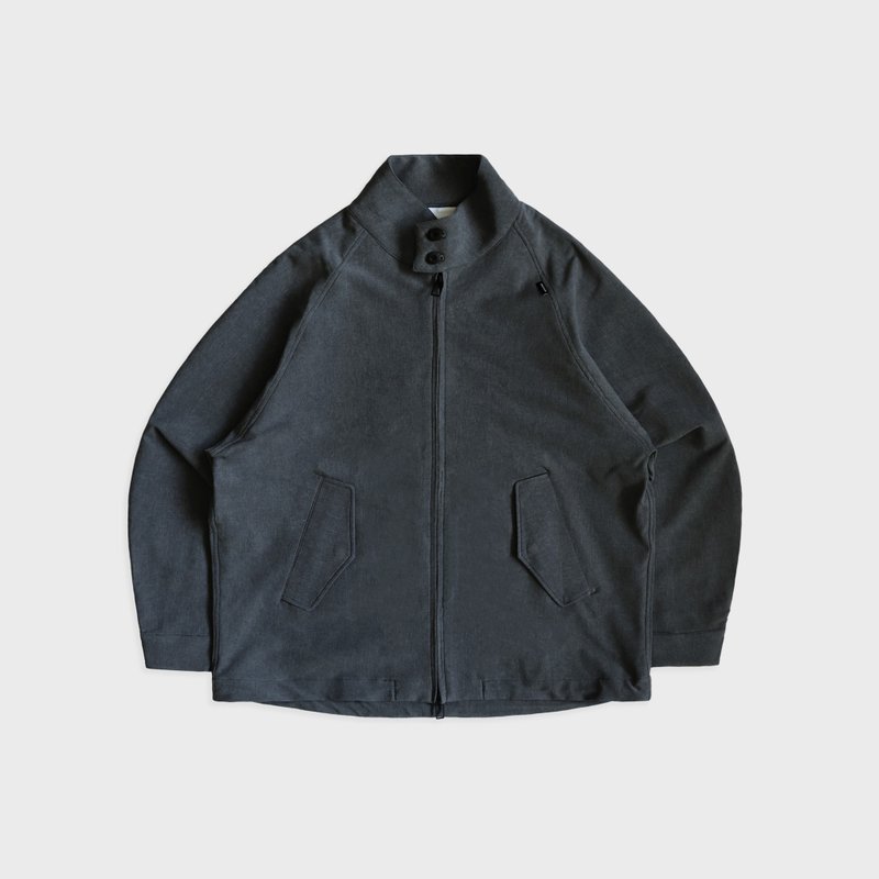 DYCTEAM - RePET Melange Harrington Jacket (gray blue) - 男装外套 - 其他材质 灰色