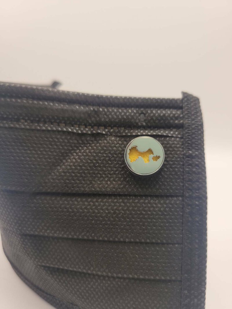 新品 质感口罩磁扣 金门地图 香氛扣 - 其他 - 不锈钢 透明