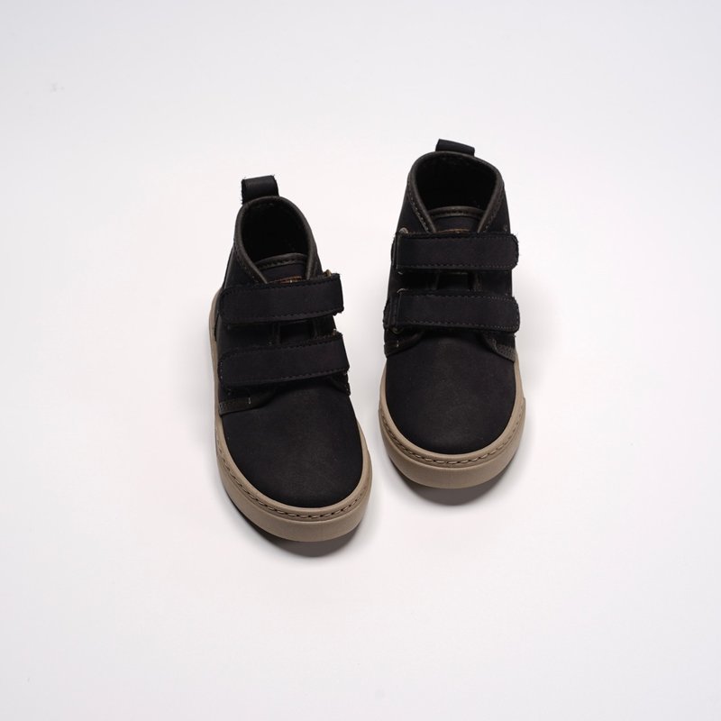 西班牙帆布鞋CIENTA 93883 201黑色 磨砂皮革 童鞋 魔鬼毡Chukka - 童装鞋 - 真皮 黑色