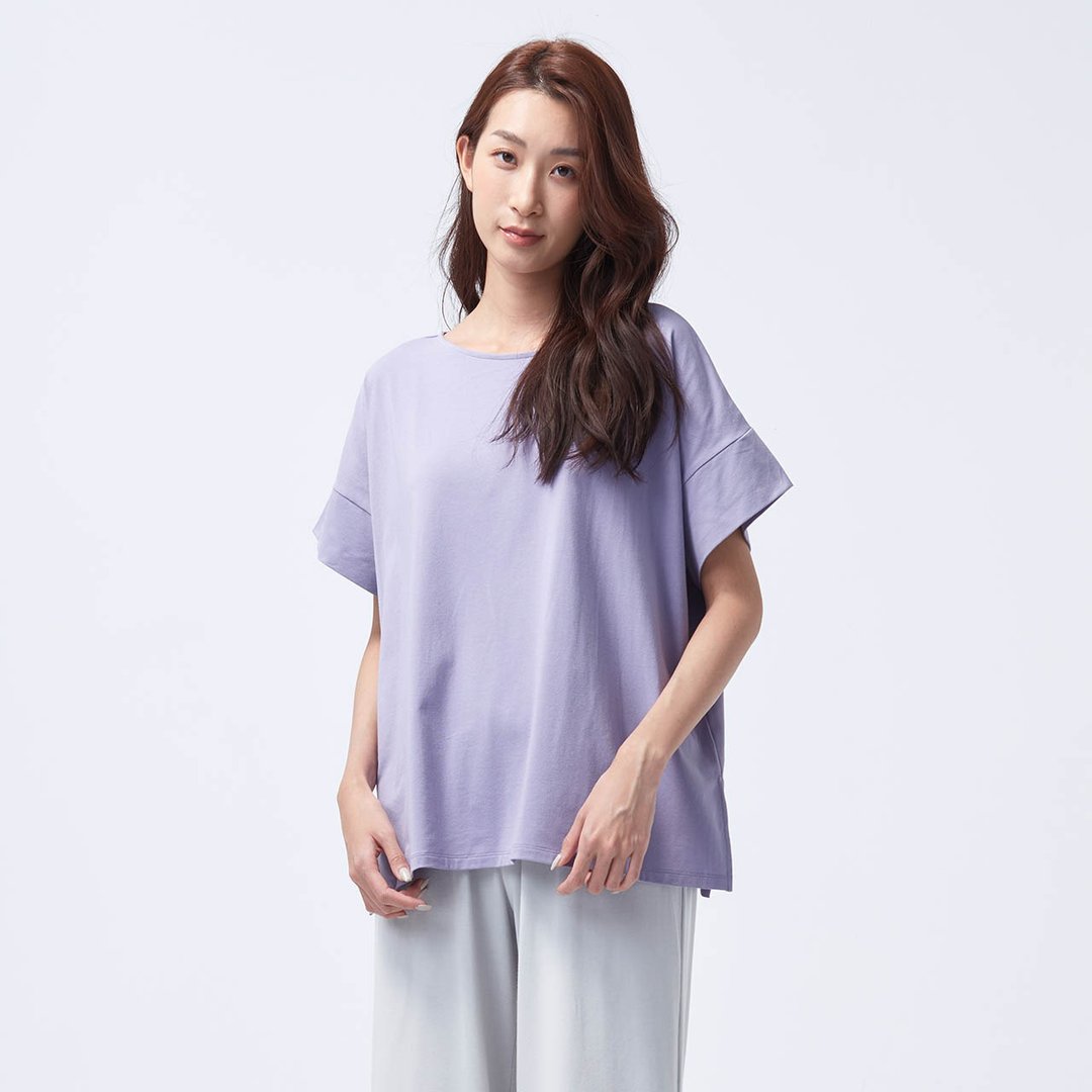 不可退换 /瞬眠-宽版上衣-破晓紫 - 女装上衣 - 聚酯纤维 紫色