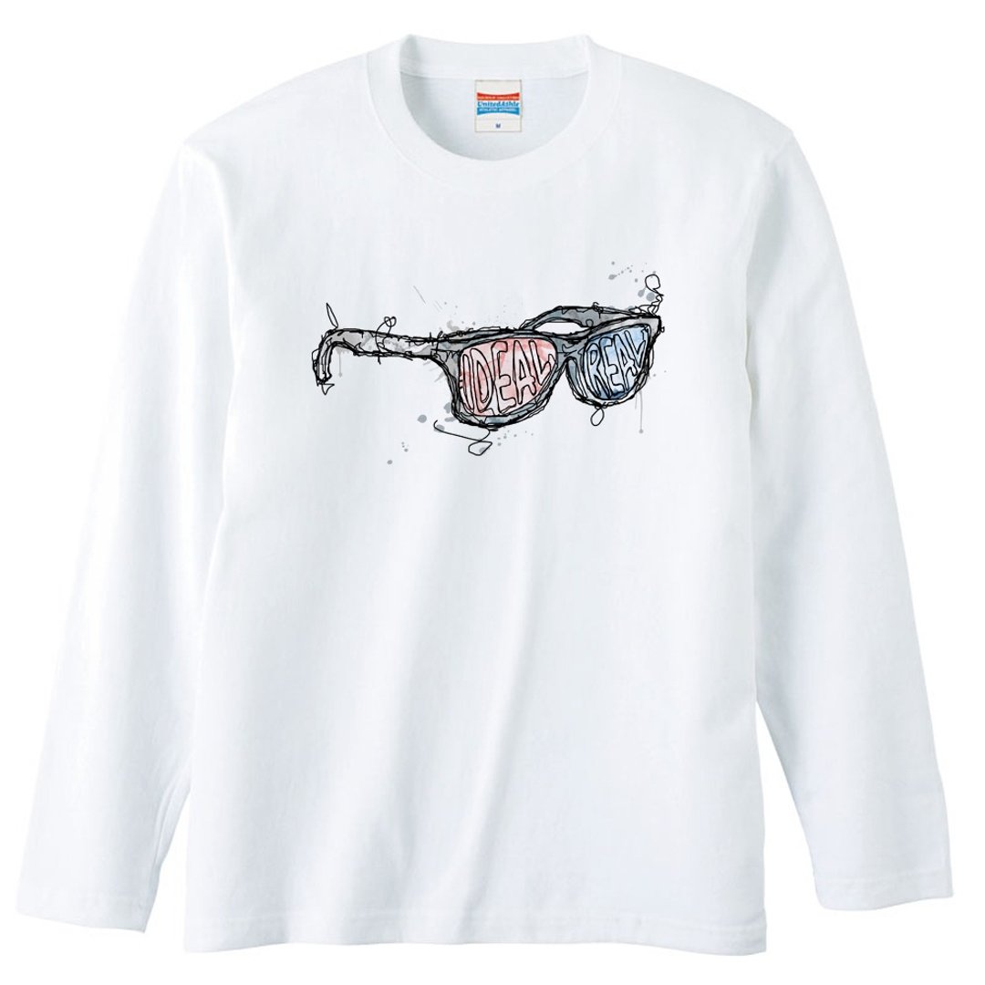 Long Sleeve T-shirt / Reality and ideals - 男装上衣/T 恤 - 棉．麻 白色