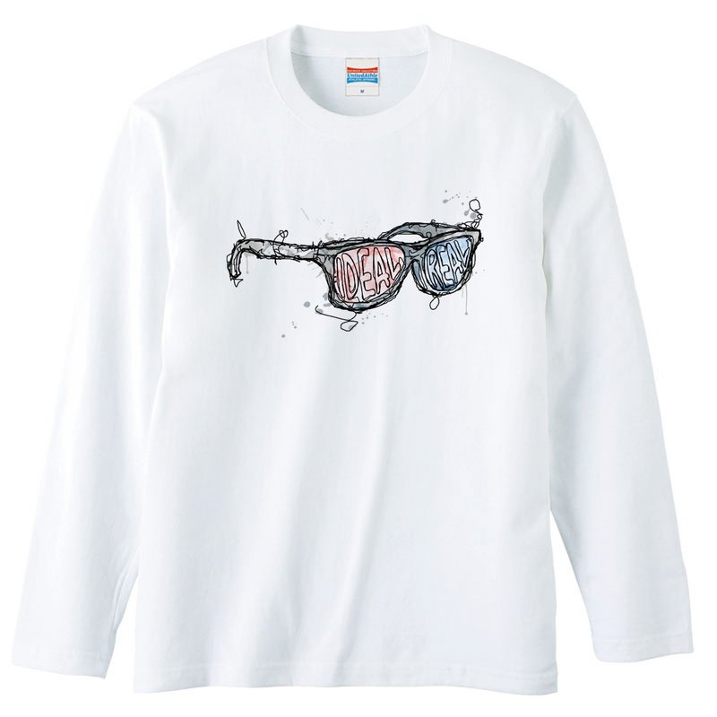 Long Sleeve T-shirt / Reality and ideals - 男装上衣/T 恤 - 棉．麻 白色