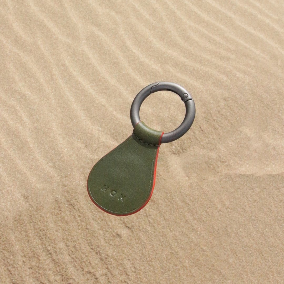 滴型悠游卡  钥匙圈 － Drop key chain - 证件套/卡套 - 真皮 绿色