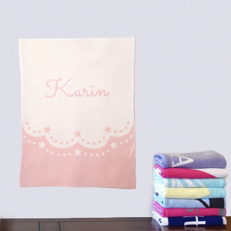 定制化姓名毯子・Doily 60x80cm - 满月礼盒 - 其他材质 多色