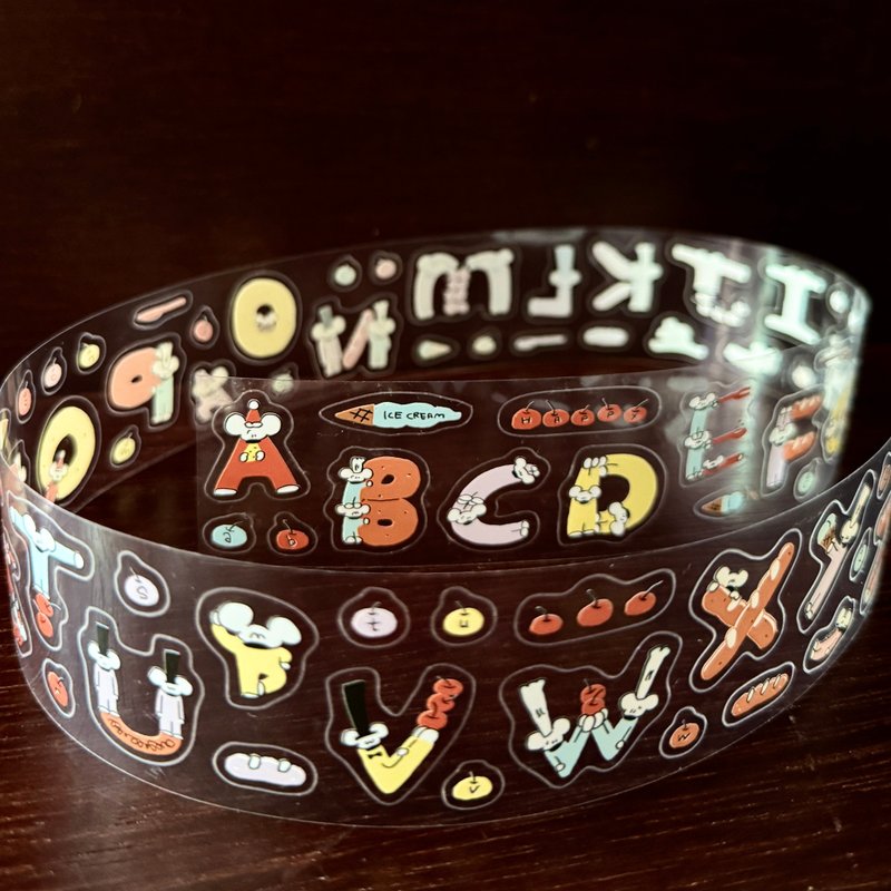 A to Z // PET Sticker Roll - 纸胶带 - 塑料 白色