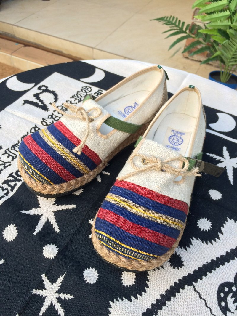 EARTH.er  │"NAGA RAINBOW" 天然的大麻布休闲鞋 ● "NAGA RAINBOW" Hemp Casual Slip-On Shoes│ :: 香港原创设计品牌 :: - 女款休闲鞋 - 棉．麻 白色