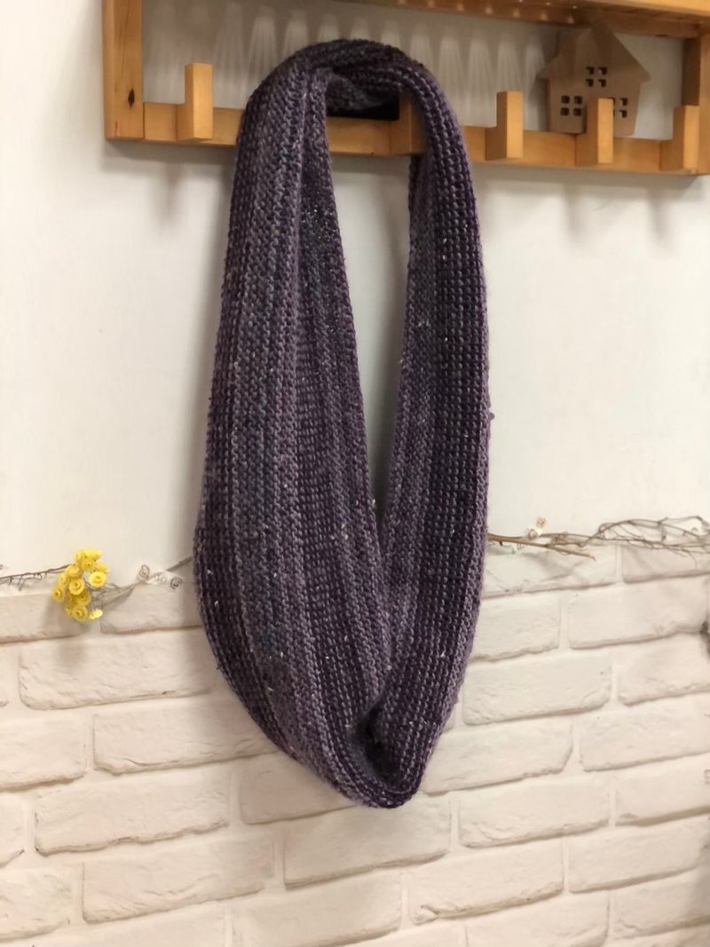 ChiChi手作-手工毛线脖围/围脖 - 围巾/披肩 - 羊毛 紫色