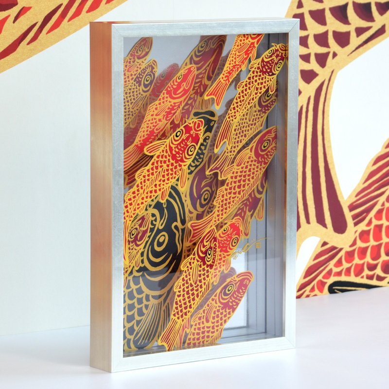 丝网框架 Carp is Dragon in Heaven - 海报/装饰画/版画 - 压克力 