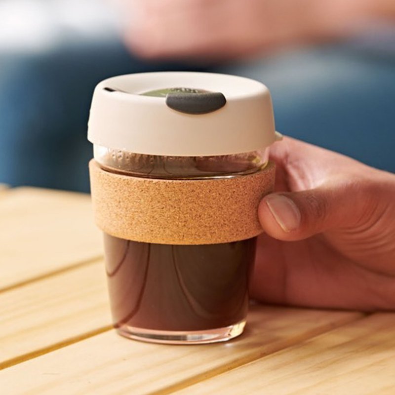 澳洲 KeepCup 软木 随行杯 M - 浅烘焙 - 咖啡杯/马克杯 - 玻璃 白色