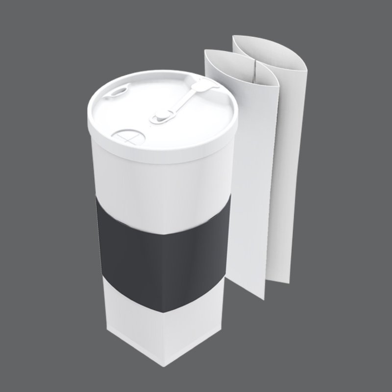 FOFOCUP 台湾创意可折叠20oz折折杯(黑灰) - 其他杯子 - 塑料 黑色