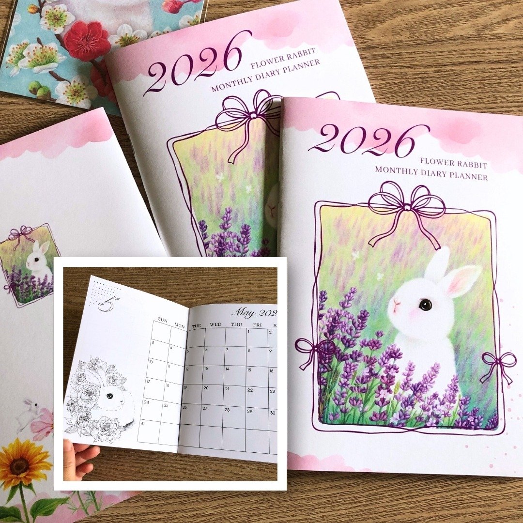 2026花兔绘本插画 / 月志本│手帐本│涂色本 - 年历/台历 - 纸 