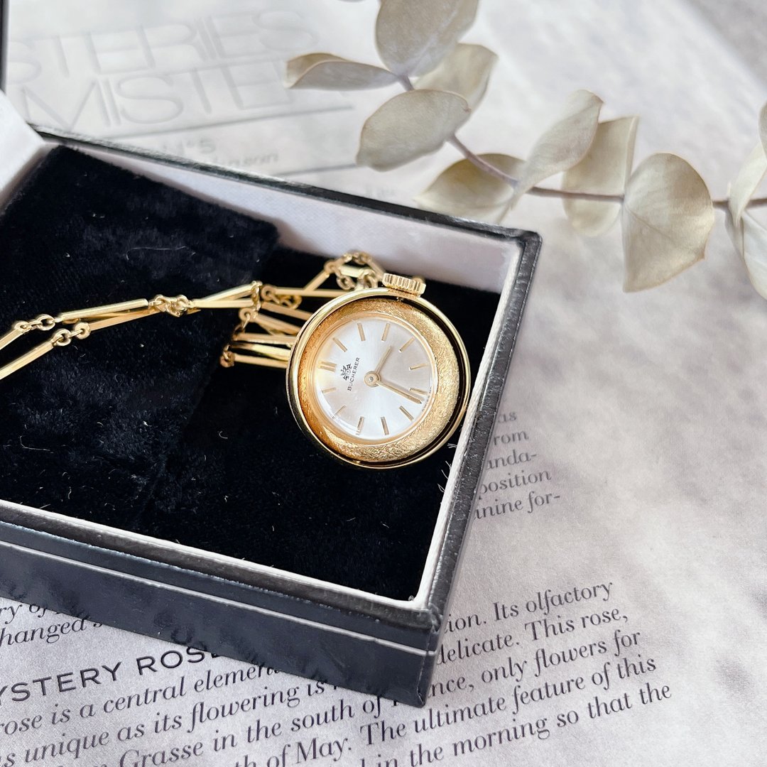 【瑞士Bucherer 17 Jewels旋转金球机械怀表项链】 Vintage老件 - 项链 - 其他金属 