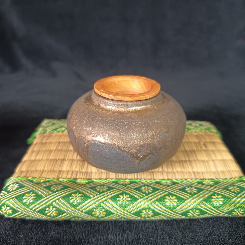 茶叶罐小茶仓香罐香瓶小花瓶小花器饰品收纳茶席道具 - 花瓶/陶器 - 陶 多色