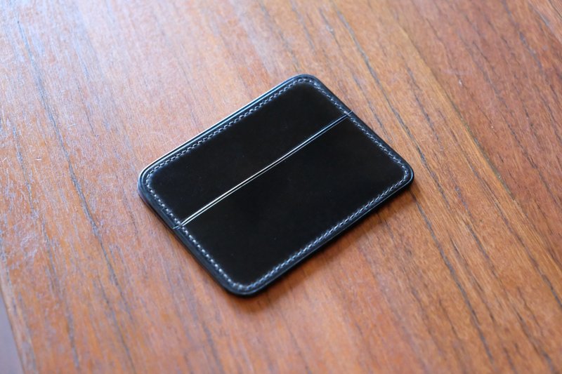 MILDY HANDS - Card Wallet 03 - 马臀皮卡片夹 shell cordovan - 皮夹/钱包 - 真皮 黑色