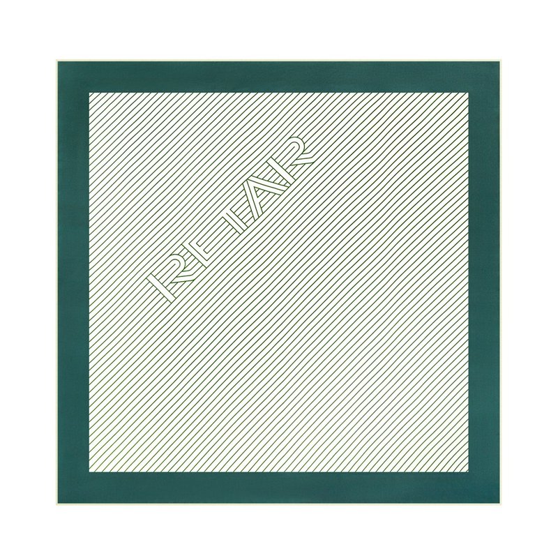 retar 金边墨绿条纹原创桑蚕丝斜纹围巾披肩大小丝巾方丝真丝复古 - 丝巾 - 丝．绢 