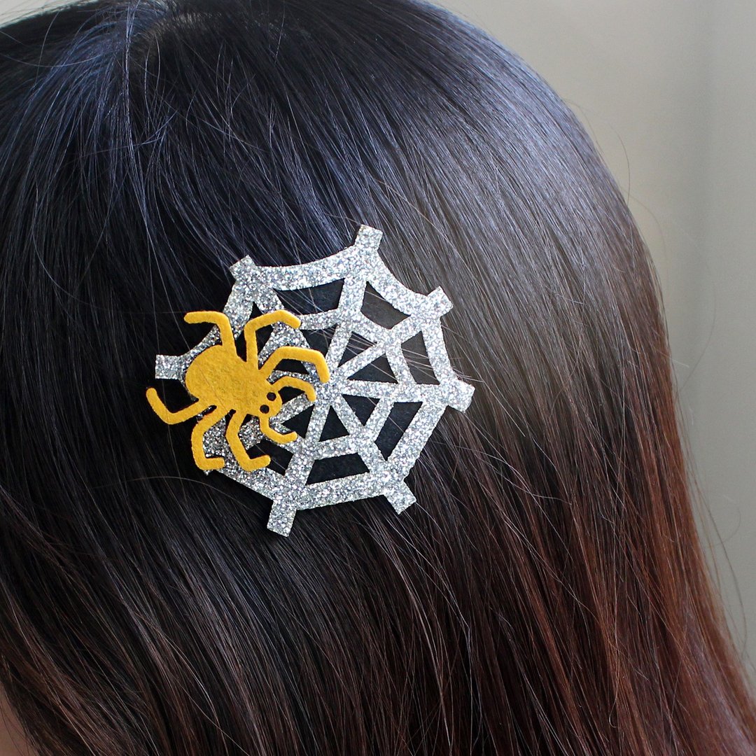 Halloween Spider hairpin - 发饰 - 其他材质 黑色