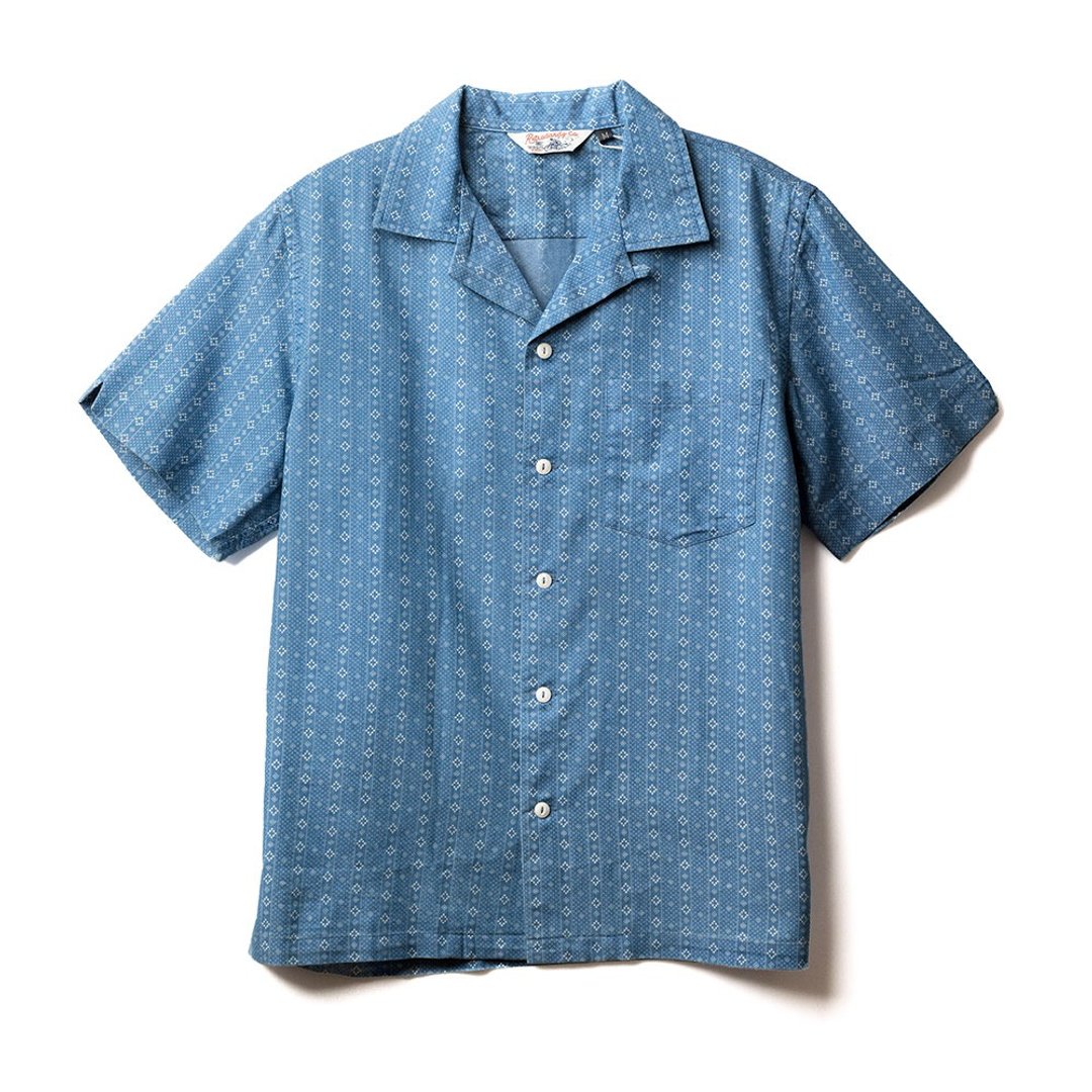 Diamond stripes - 浅蓝 Light Navy - 男装衬衫 - 棉 