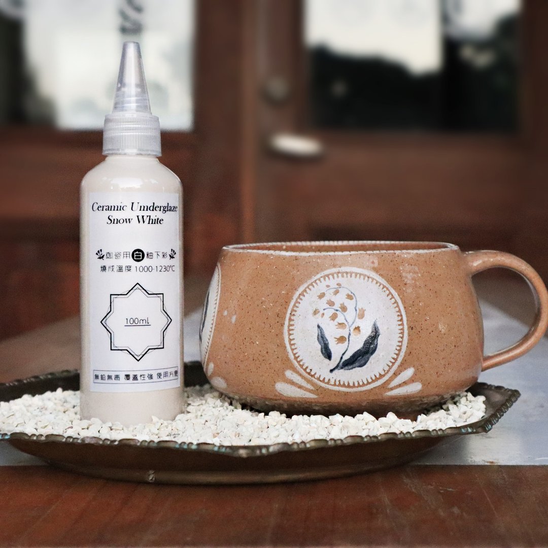 陶瓷颜料-白色化妆土100ml  釉下彩 DIY绘画材料 上色烧制 - 陶艺 - 陶 白色