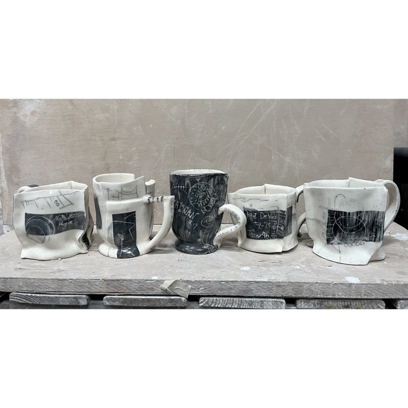 定制化马克杯 可指定文字、微调绘画内容 - 咖啡杯/马克杯 - 陶 白色