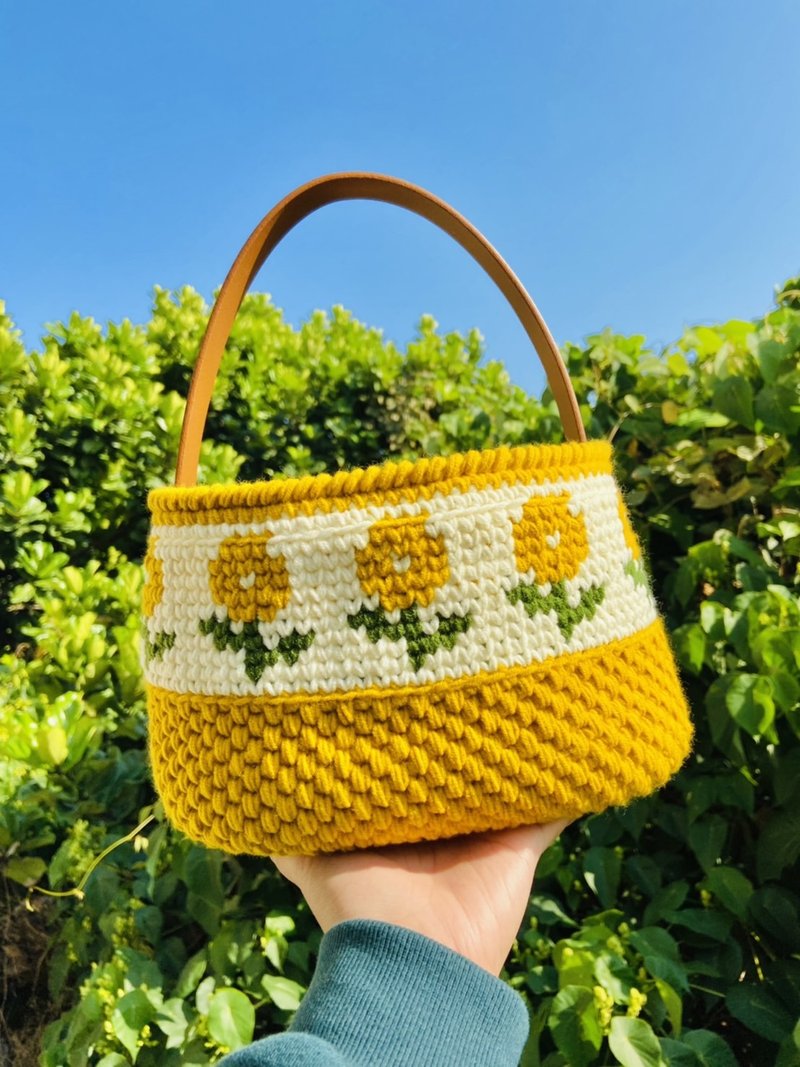 材料包 乡村小花包 *有教学影片* / 编织材料包 / 编织包 - 编织/刺绣/羊毛毡/裁缝 - 棉．麻 多色