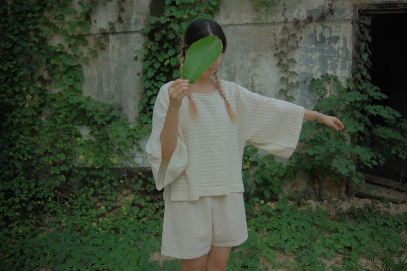 低浪费上衣 | 清迈棉 - 女装上衣 - 棉 白色