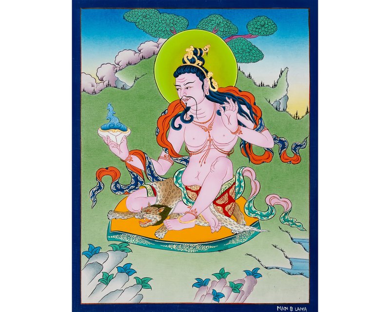 神圣那罗巴唐卡 – 密宗智慧的觉者大师 - 墙贴/壁贴 - 其他材质 多色
