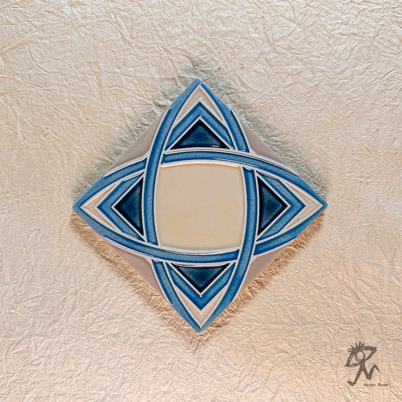 【 山人成型-花砖 】手工入釉 复古几何花砖 装饰磁砖_压箱藏品 - 墙贴/壁贴 - 瓷 