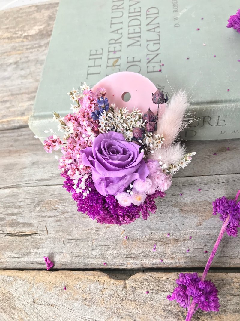 祝福的心薰香砖/婚礼小物/居家摆饰/送礼/ 干燥花/情人节礼物 - 香薰/精油/线香 - 蜡 紫色