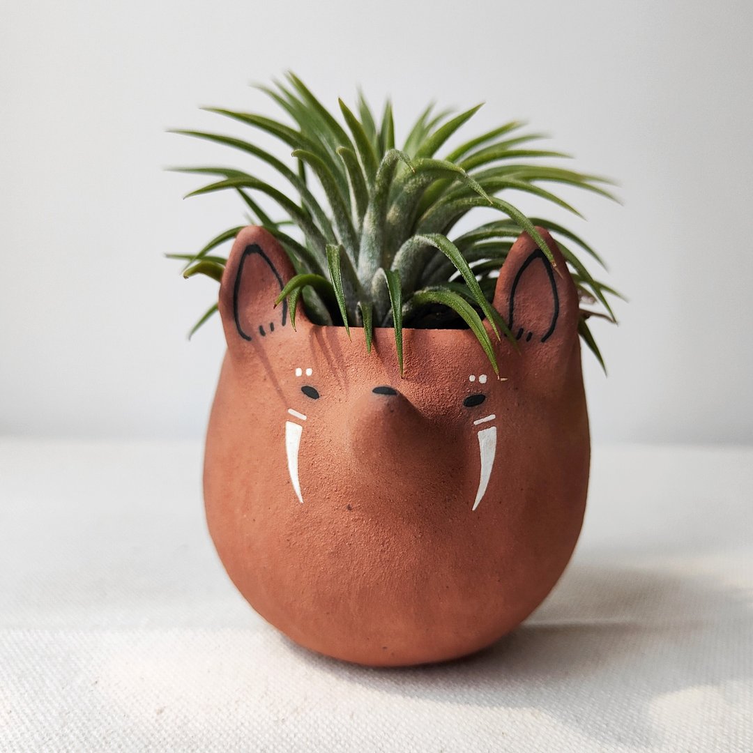 TerraFox planter. Handmade terracotta 花盆 - 花瓶/陶器 - 陶 