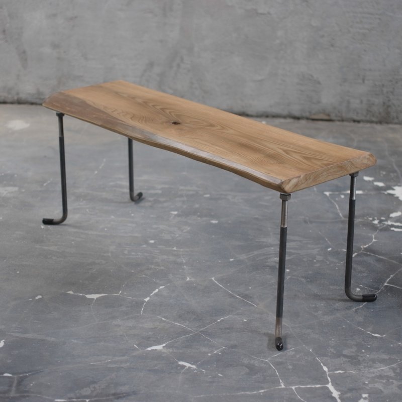 wood iron table 34*80*28 - 餐桌/书桌 - 木头 咖啡色