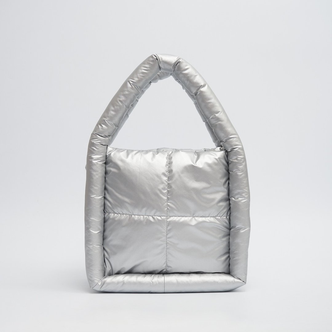 LONGLAI BLOWEE TOTE BAG - SILVER - 手提包/手提袋 - 尼龙 银色