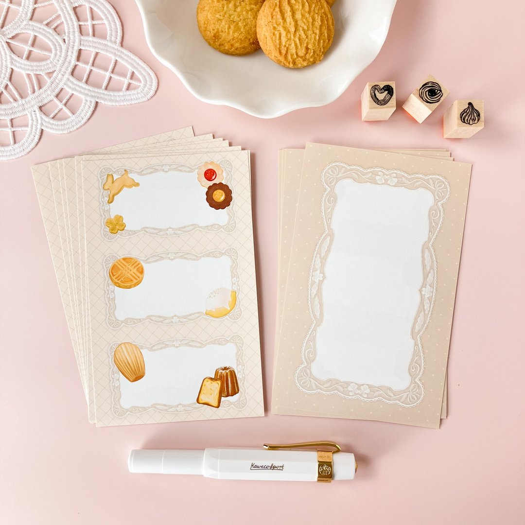 手帐内页 memo【Patisserie Pensée】下午茶点心 M5 - 笔记本/手帐 - 纸 卡其色