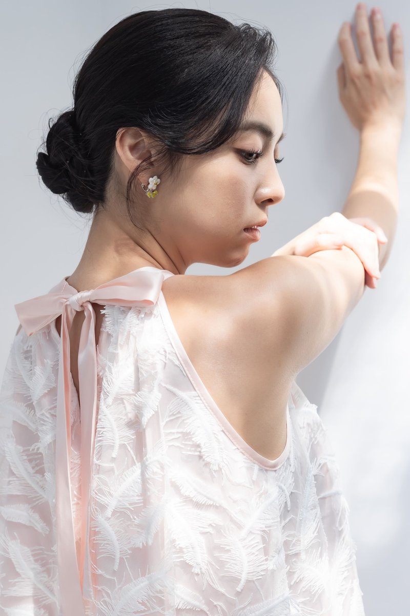 羽毛蕾丝短洋装 粉色款       轻婚纱首选 - 洋装/连衣裙 - 其他材质 白色