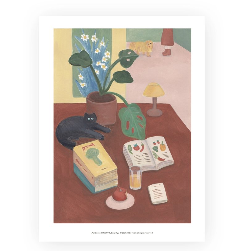 现货 - 韩国 little room - 与植物相伴的时光 迷你海报 - 卡片/明信片 - 纸 咖啡色