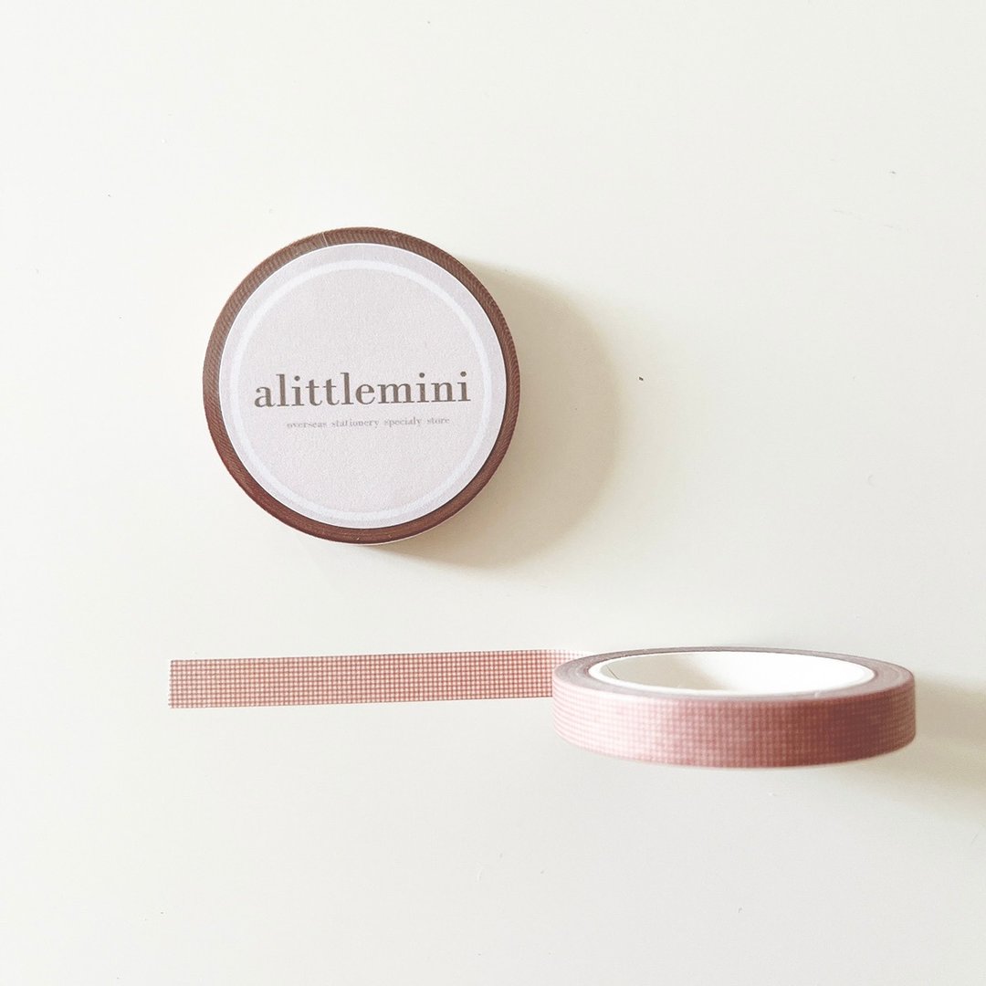 alittlemini 　７mm maskingtape　redbrown - 纸胶带 - 纸 白色
