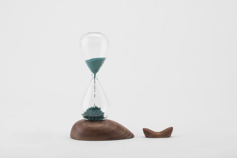 鲸鱼沙漏 磁力胡桃木 套组 禮盒 - 摆饰 - 木头 