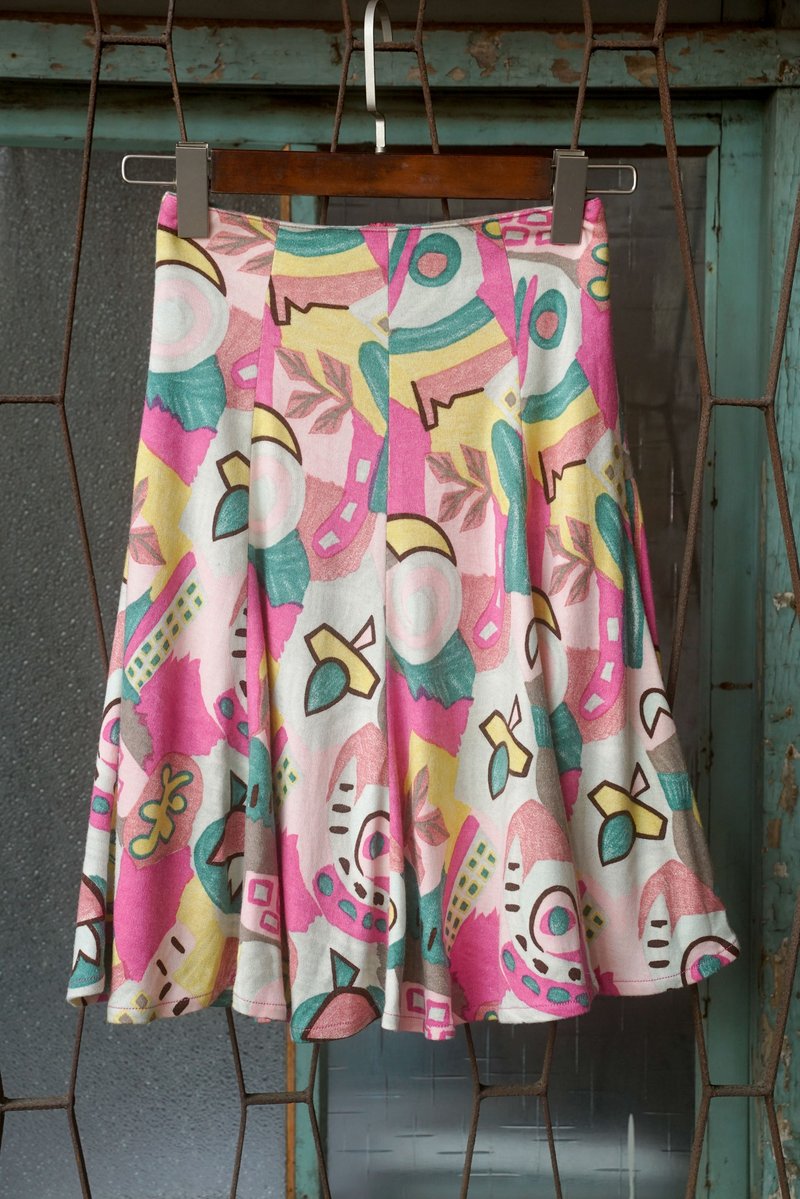 纯情百货行 古着 vintage 古着半身裙 奇遇粉红半身裙 SL.0071 - 裙子 - 聚酯纤维 粉红色