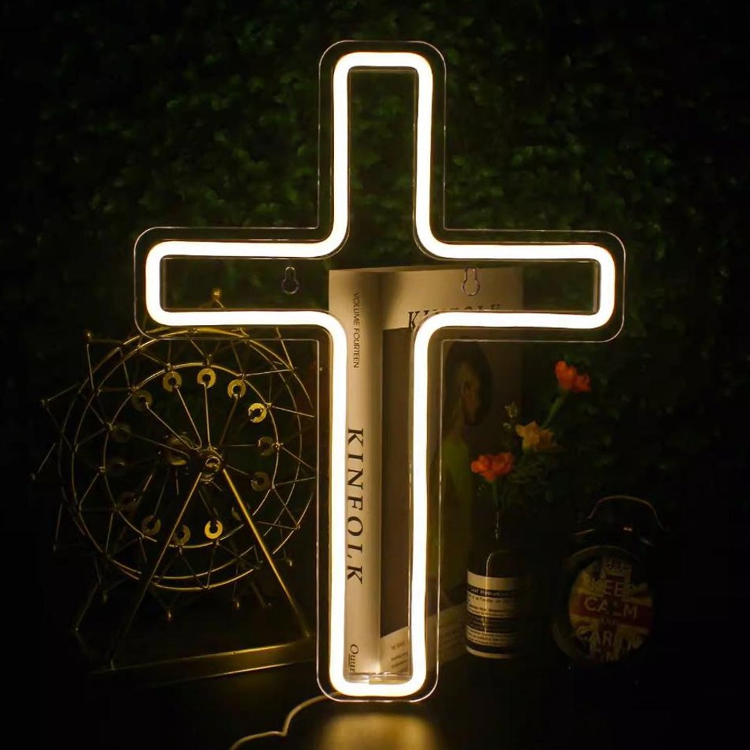 十字架霓虹灯 | LED发光字 | Neon Sign | 定制化礼物 | 设计灯饰 - 灯具/灯饰 - 压克力 透明