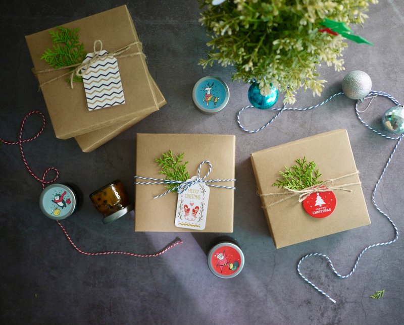 耶诞小果酱4入礼盒 交换礼物/圣诞礼物 纯素 - 果酱/抹酱 - 新鲜食材 红色